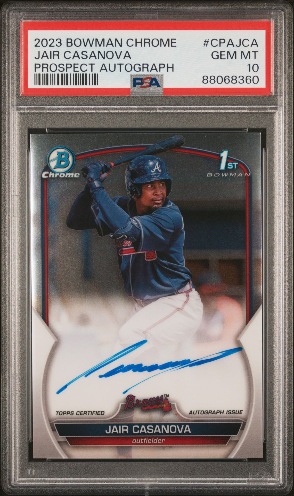2023 Bowman BOWMAN CHROME PROSPECT AUTOGRAPHS #CPAJCA Jair Casanova front