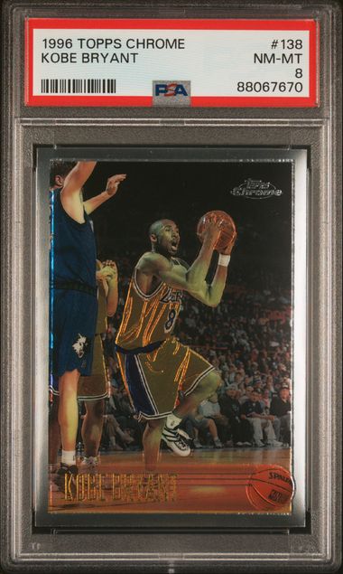 人気SALE定番PSA 8 1996-97 Topps Chrome Kobe Bryant #138 NM-MT Rookie Card RC コービー・ブライアント NBA HoF 殿堂入り ルーキーカード その他