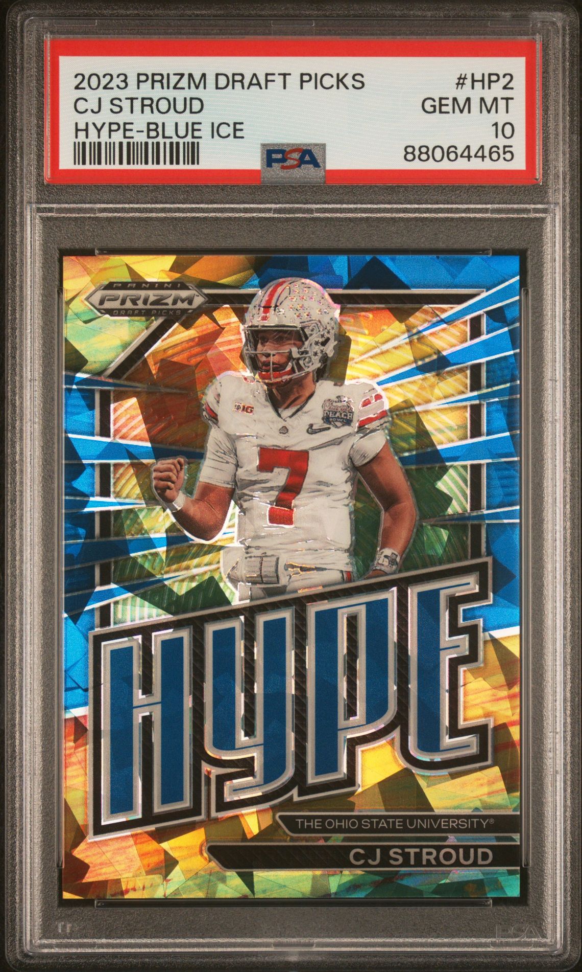 2023 Panini PANINI PRIZM DRAFT PICKS HYPE BLUE ICE PRIZM #HP2 Cj Stroud front