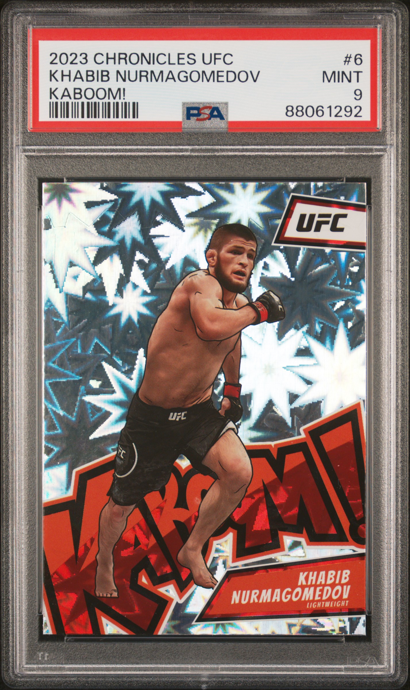 2023 Panini Chronicles UFC Kaboom! #6 Khabib Nurmagomedov – PSA MINT 9