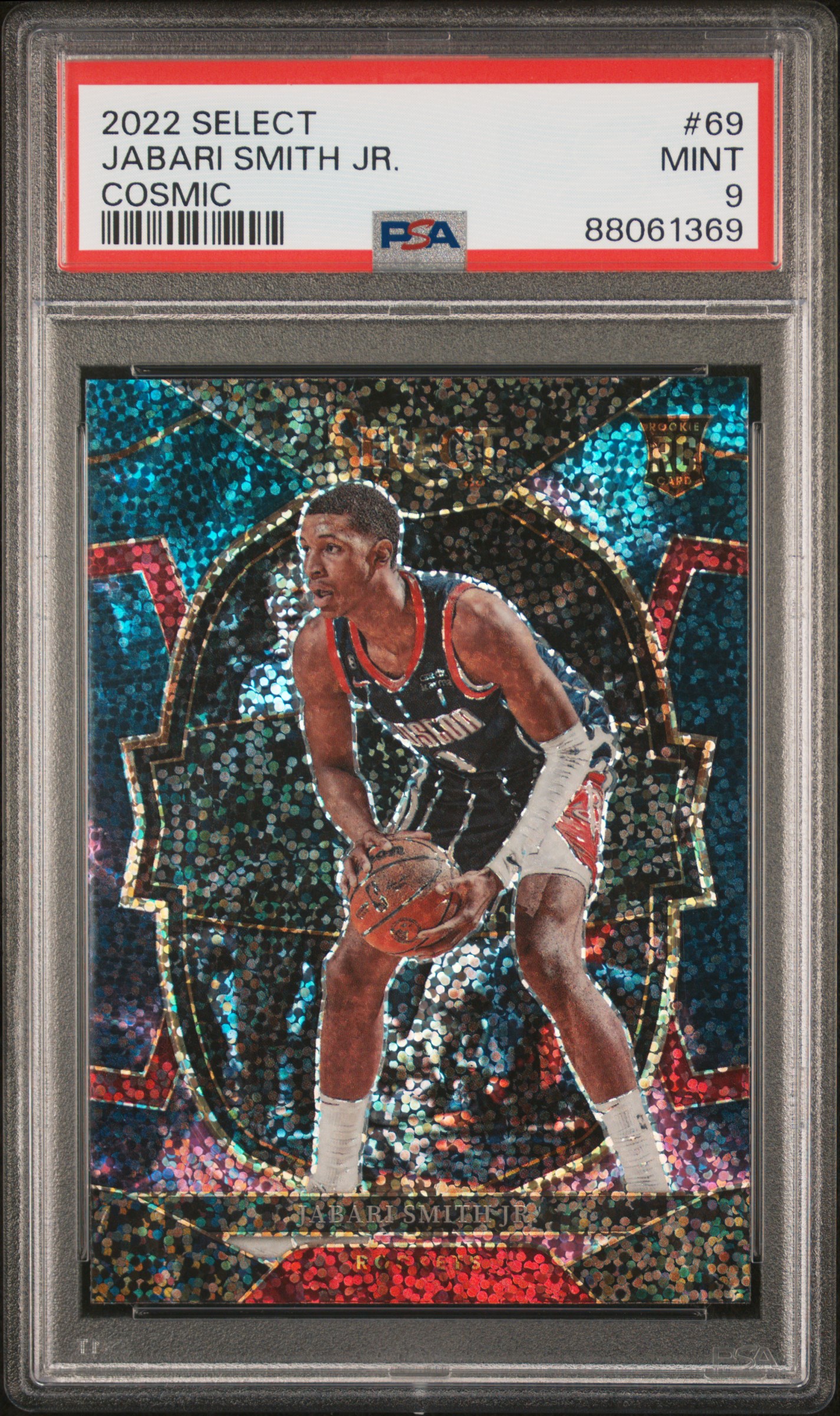 2022-23 Panini Select Cosmic #69 Jabari Smith Jr. Rookie Card – PSA MINT 9 - Pop 1