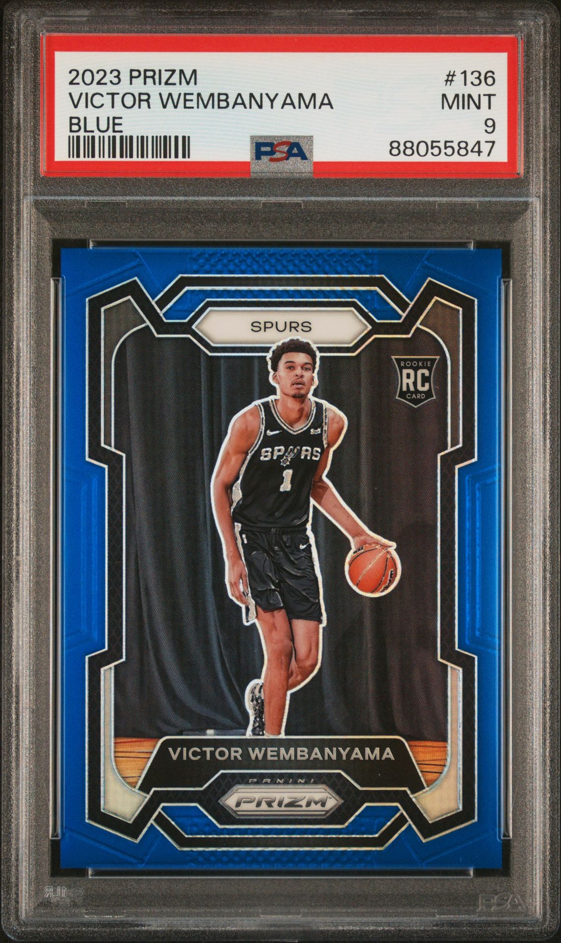 2023 Panini PANINI PRIZM BLUE SPARKLE #136 Victor Wembanyama front