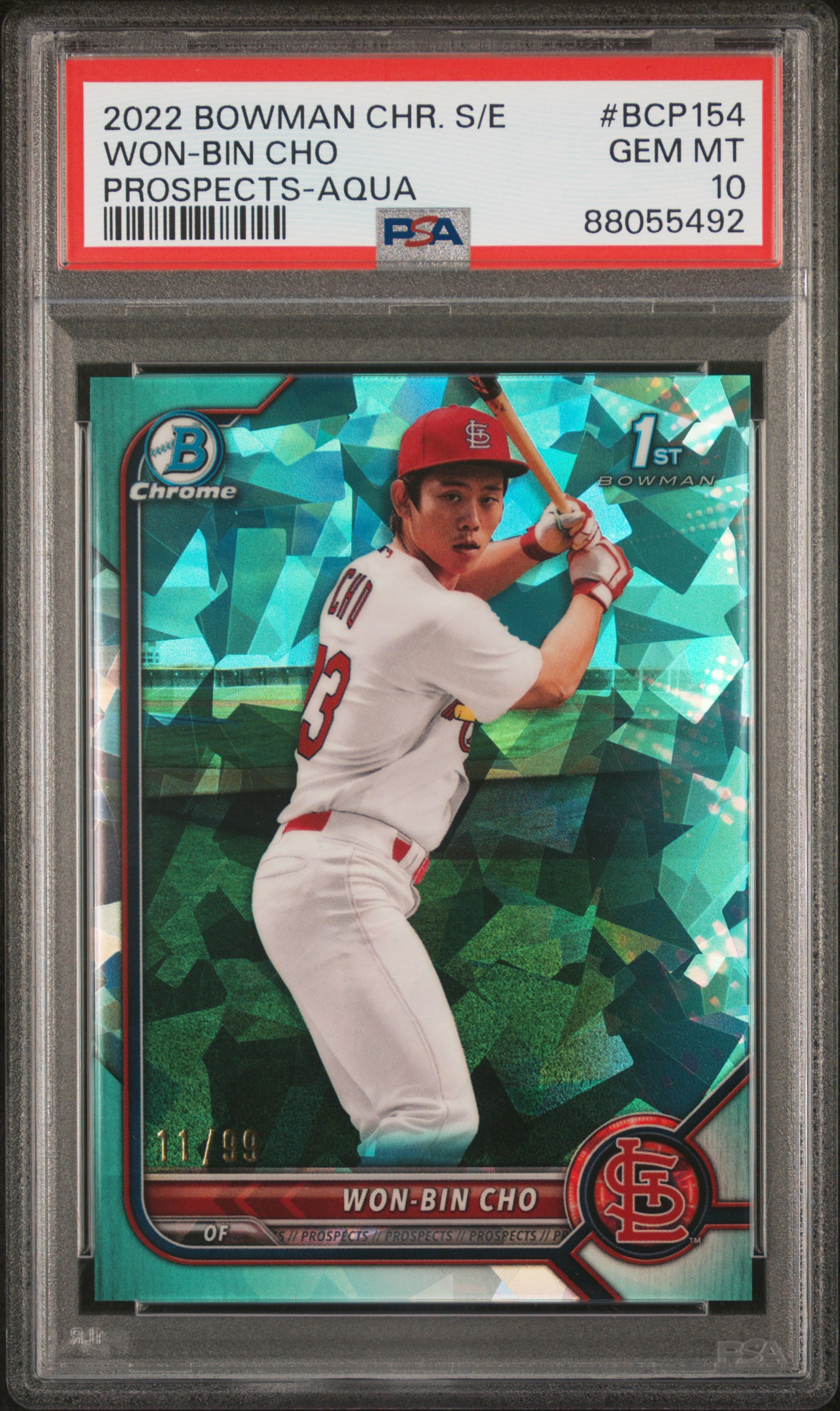 Won-Bin Cho 2022 Bowman Chrome Sapphire Edition Prospects