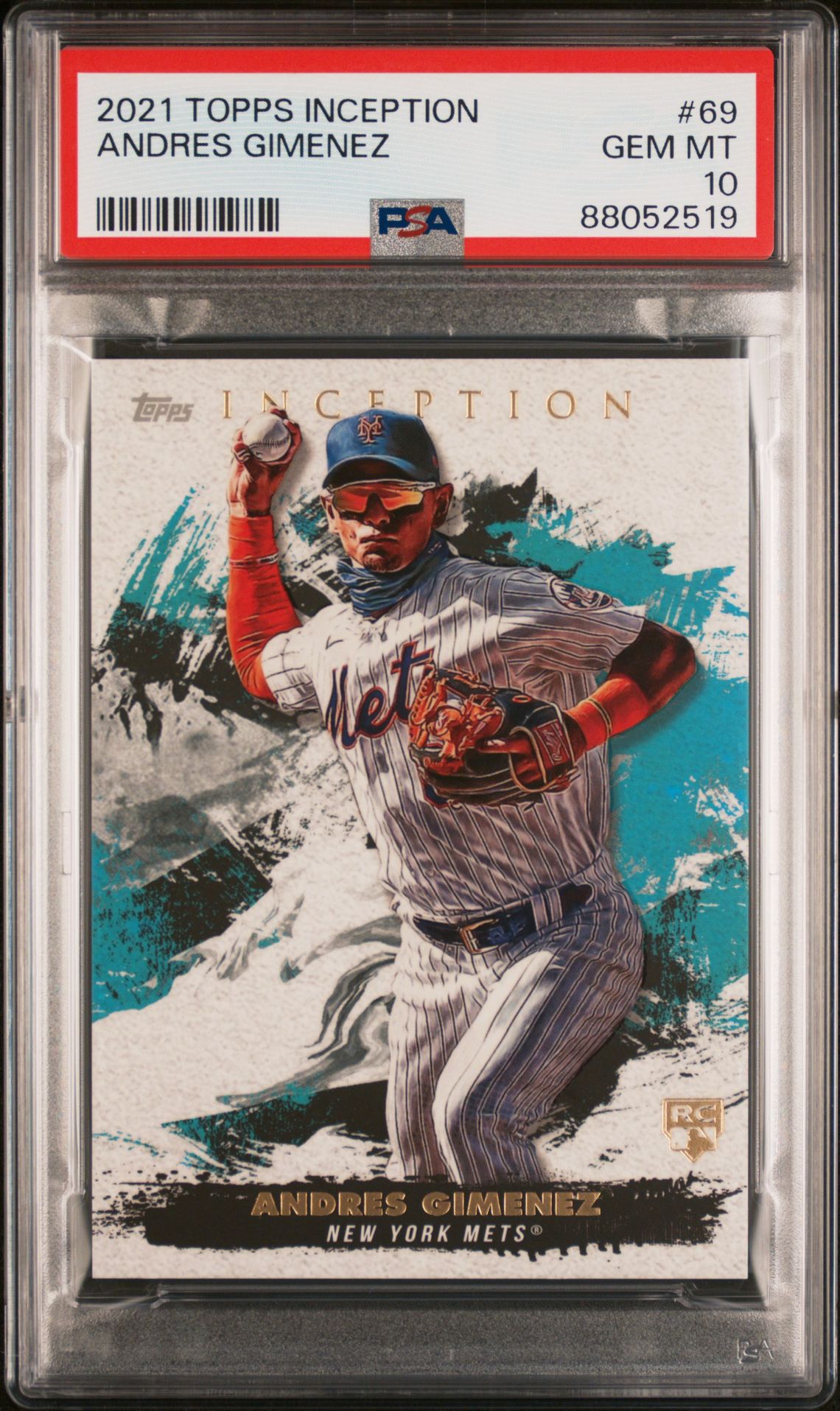 2021 Topps Inception Andres Gimenez #69 Gem Mt 10 front