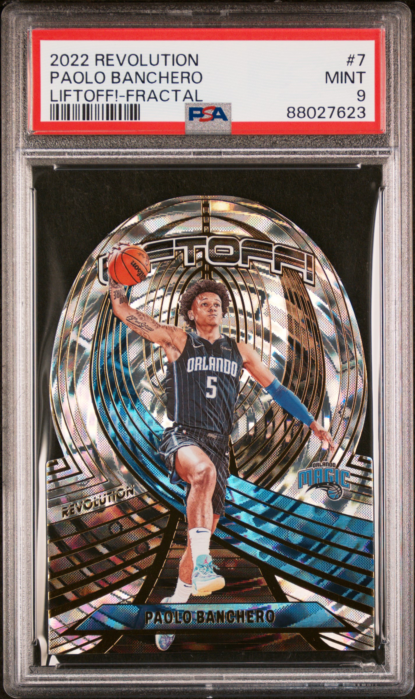 2022 Panini Revolution Liftoff! Paolo Banchero #7 (Liftoff!-Fractal) Mint 9 front