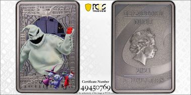 2021 $2 Oogie Boogie - Antiqued Colorized SP70