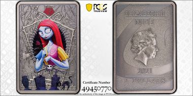 2021 $2 Sally-Antique Finish Nightmare Before Chrismas SP70