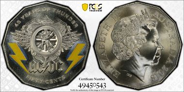 2018 50C AC/DC 45 Years of Thunder MS69