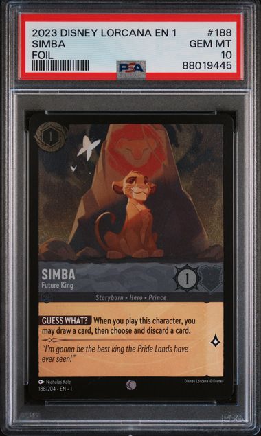 2023 Disney Lorcana Foil #188 Simba front