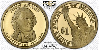 2007-S $1 John Adams PR70DCAM