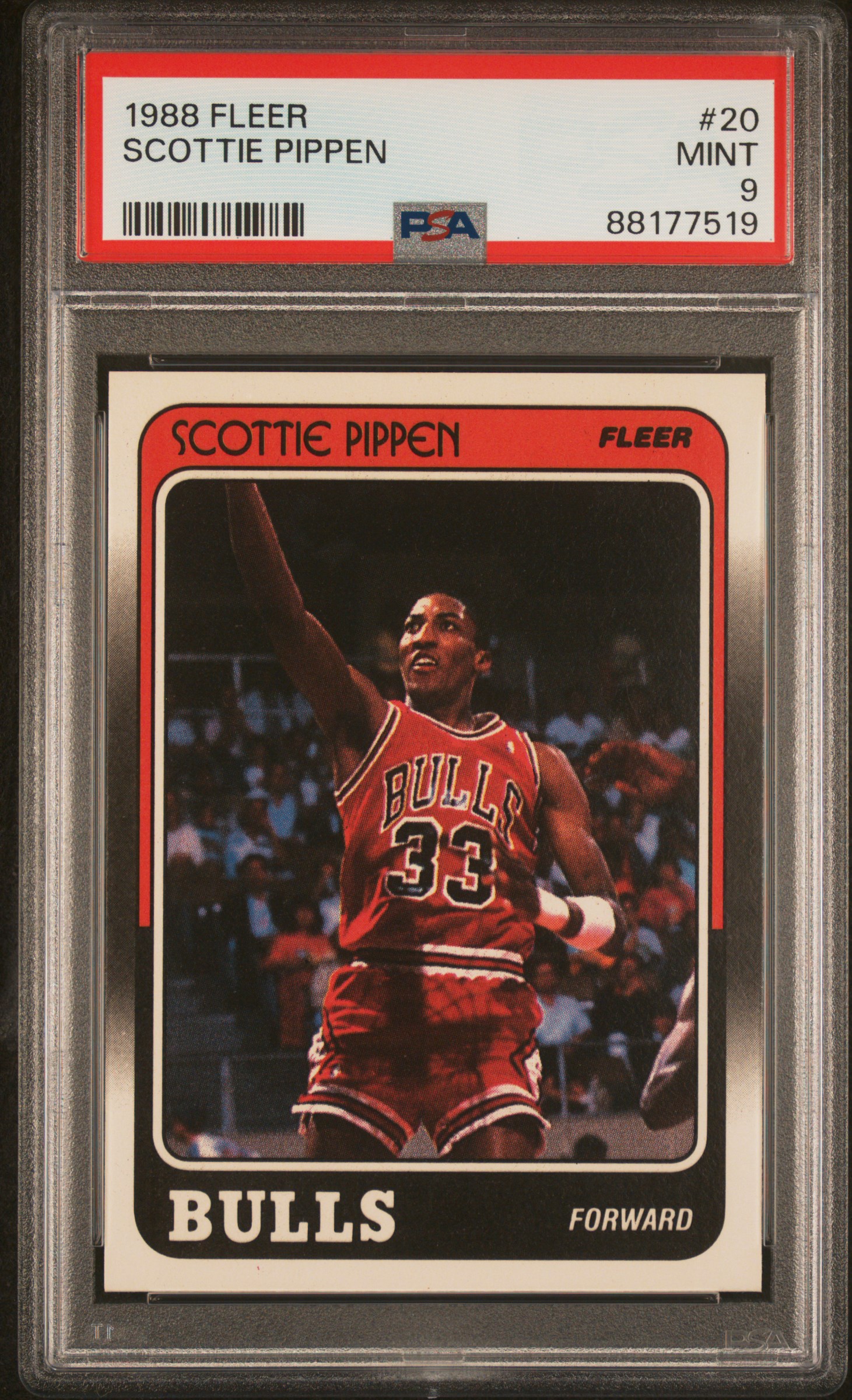 1988 Fleer Scottie Pippen #20 Mint 9 front