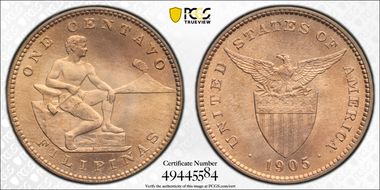 1905 1C MS66RD