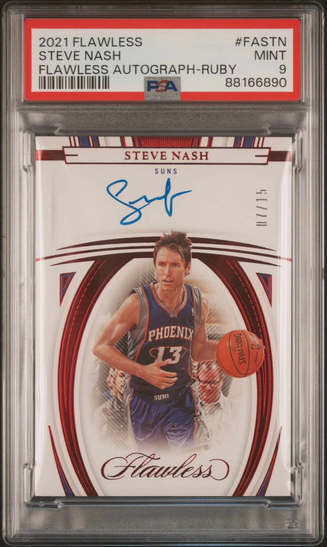 2021 Panini PANINI FLAWLESS FLAWLESS AUTOGRAPHS RUBY #FASTN Steve Nash front