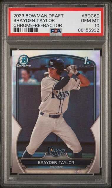 2023 Bowman Bowman Draft Refractor #BDC-60 Brayden Taylor front