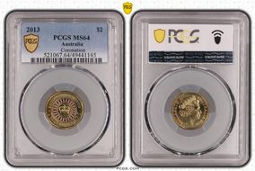 2013 $2 Coronation Colorized MS64