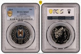 2014 50C AIATSIS Colorized MS69