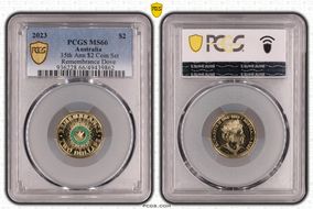 2023 $2 35th Ann $2 Coin Set Colorized Remembrance Dove MS66