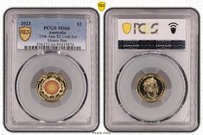 2023 $2 35th Ann $2 Coin Set Colorized Honey Bee MS66