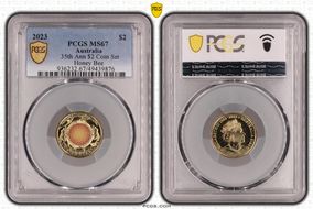 2023 $2 35th Ann $2 Coin Set Colorized Honey Bee MS67