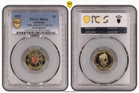 2023 $2 35th Ann $2 Coin Set Colorized Firefighters MS66