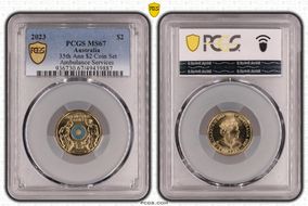 2023 $2 35th Ann $2 Coin Set Colorized Ambulance Services MS67