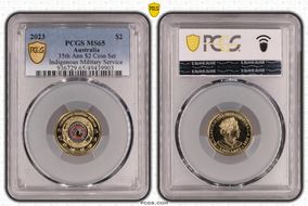 2023 $2 35th Ann $2 Coin Set Colorized Indigenous Military Service MS65