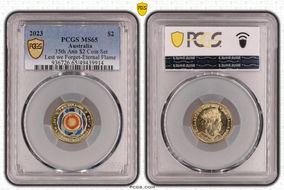 2023 $2 35th Ann $2 Coin Set Colorized Lest we Forget-Eternal Flame MS65