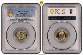 2023 $2 35th Ann $2 Coin Set Colorized Remembrance Rosemary MS67