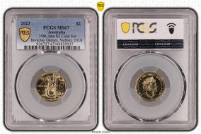 2023 $2 35th Ann $2 Coin Set Invictus Games, Sydney 2018 MS67