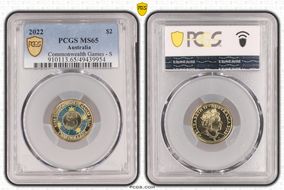 2022 $2 Commonwealth Games - S Colorized MS65