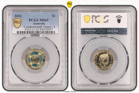 2022 $2 Commonwealth Games - S Colorized MS65