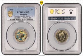 2022 $2 Commonwealth Games - U Colorized MS65