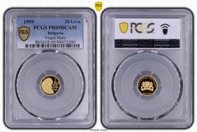 1999 20 Leva Virgin Mary KM-278  Au PR69DCAM