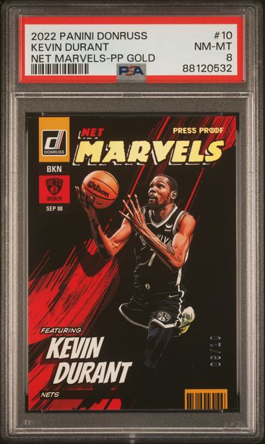 2022 Panini Donruss Net Marvels Press Proof Gold #10 Kevin Durant 