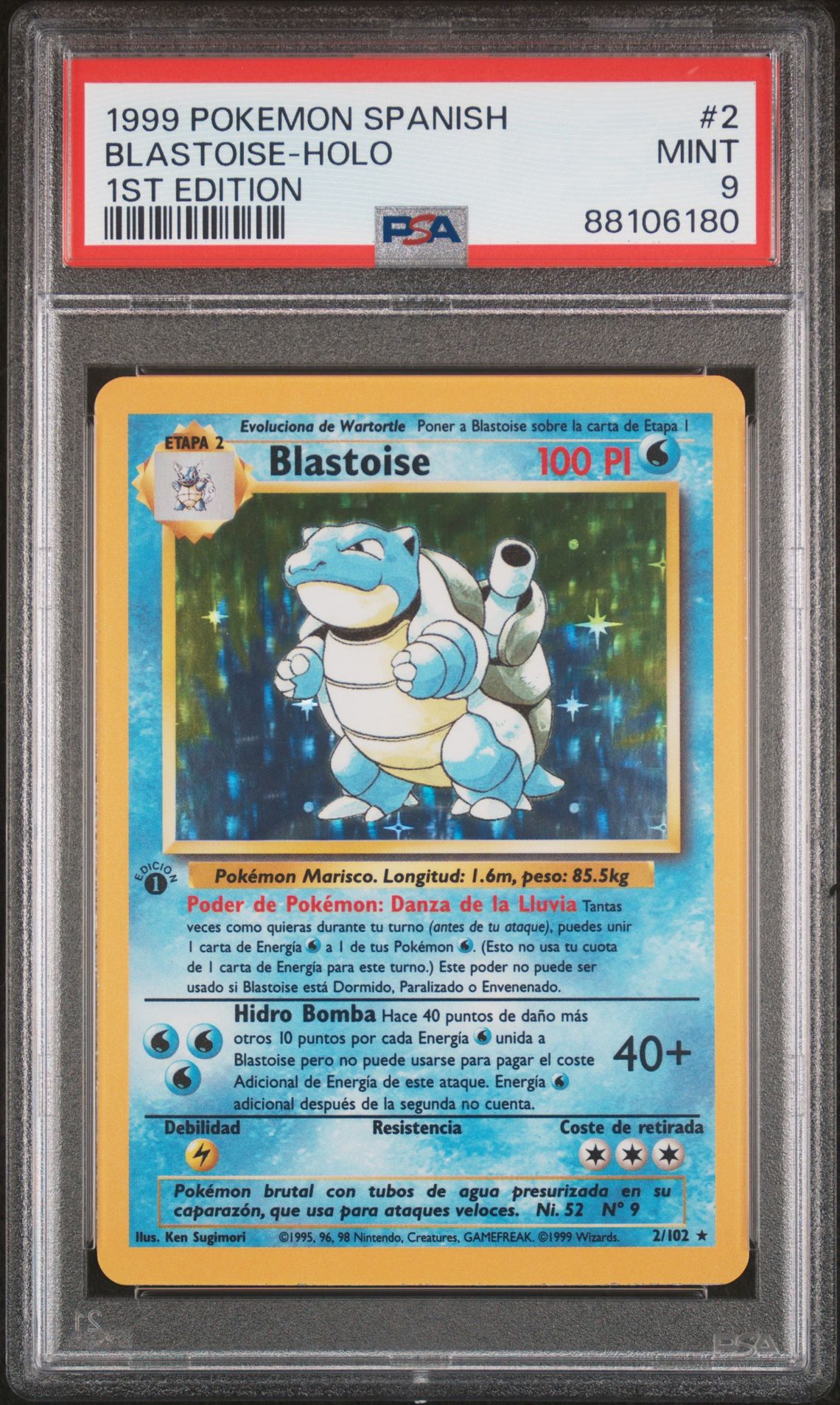 1999 Pokemon 1ST EDITION #2 Blastoise-Holo front