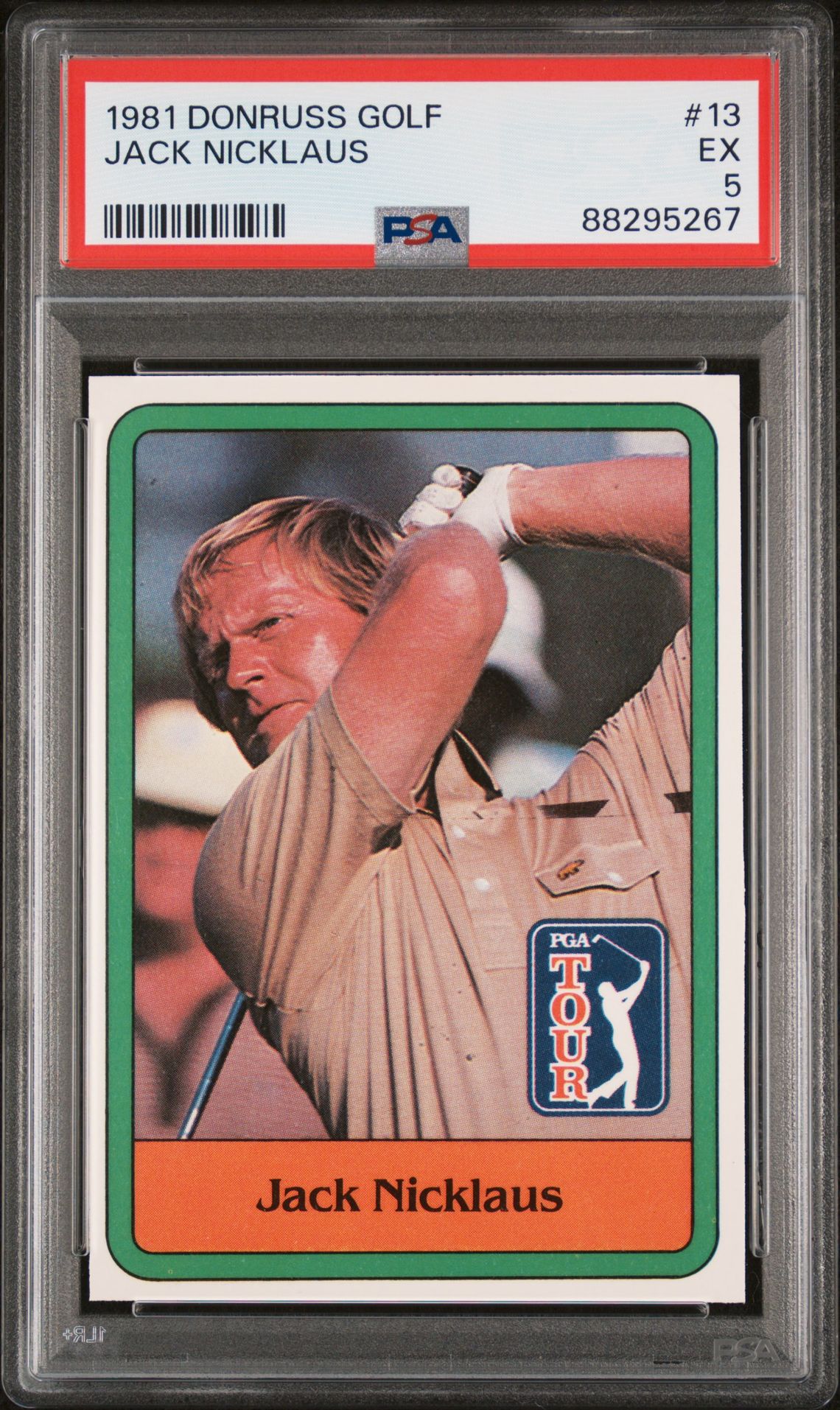 1981 Donruss Golf Jack Nicklaus #13 Ex 5 front