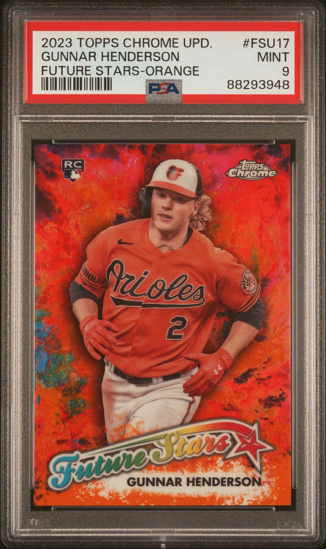 2023 Topps Chrome TOPPS CHROME UPDATE FUTURE STARS ORANGE REF #FSU17 Gunnar Henderson front