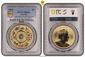 2023 $5 Australian World Heritage Colorized MS69