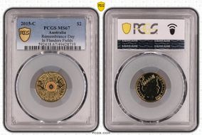 2015-C $2 Remembrance Day In Flanders Fields Colorized MS67