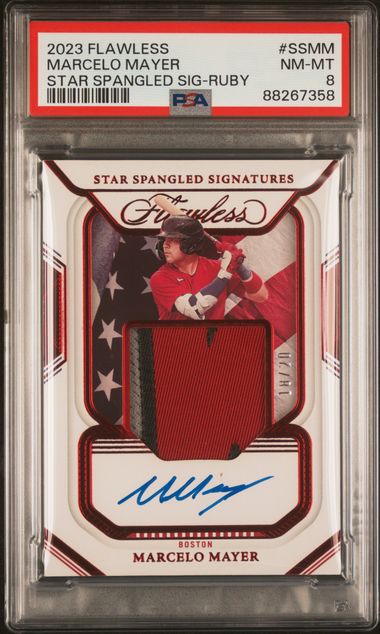 2023 Panini Flawless Star Spangled Signatures Marcelo Mayer #Ssmm (Star Spangled Sig-Ruby) Nm-Mt 8 front