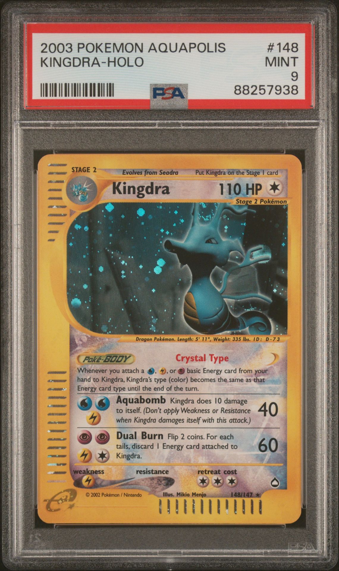 2003 Pokemon POKEMON AQUAPOLIS Holo #148 Kingdra-Holo front