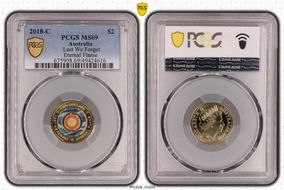 2018-C $2 Lest We Forget Eternal Flame Colorized MS69