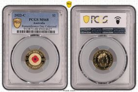 2022-C $2 Remembrance Day Colorized MS68