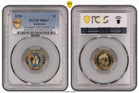 2020 $2 Women's T20 World Cup Colorized MS67