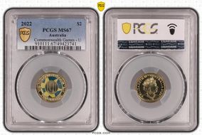 2022 $2 Commonwealth Games - U Colorized MS67