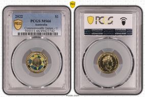 2022 $2 Commonwealth Games - U Colorized MS66