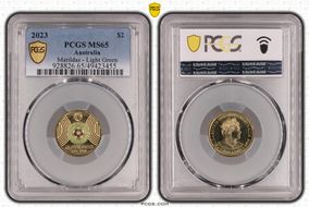 2023 $2 Matildas - Light Green Colorized MS65