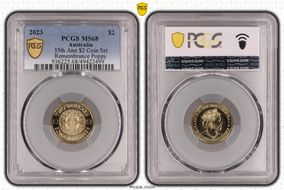 2023 $2 35th Ann $2 Coin Set Remembrance Poppy MS68