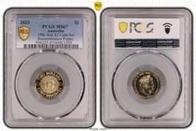 2023 $2 35th Ann $2 Coin Set Remembrance Poppy MS67