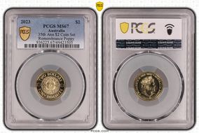 2023 $2 35th Ann $2 Coin Set Remembrance Poppy MS67